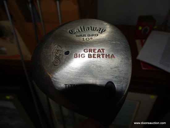 (GR) CALLAWAY WARBIRD 10 DEGREES. GREAT BIG BERTHA. TITANIUM WITH CALLAWAY GOLF UL REG. FLEX SHAFT.