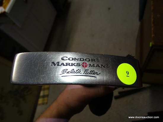 (GR) CONDOR MARKSMAN BALATA PUTTER WITH HEADCOVER. IN GOOD USED CONDITION, READY TO PLAY.