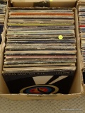 (DR) CARDBOARD BOX LOT OF LP RECORDS, OVER 80 SELECTIONS INCLUDING MANY 1970S CLASSICS SUCH AS
