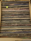 (DR) CARDBOARD BOX LOT OF LP RECORDS, OVER 100 SELECTIONS INCLUDING DEEP PURPLE, WARREN ZEVON, CAT