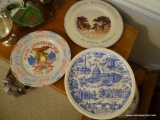 (DR, ON #157) LOT OF COLLECTIBLE PATRIOTIC PLATES, INCLUDING A WASHINGTON, DC PLATE BY HOMER