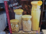 (KIT) 3 BRAND NEW IN BOX HOME TOWN 4 PIECE CANISTER SETS. MODEL 2417.