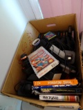 (SR) LARGE BOX FILLED WITH ORIGINAL ATARI GAMES (BERSERK, VIDEO OLYMPICS, CENTIPEDE, A DUAL ENDED