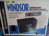 (SR) WINDSOR OVERSIZED WALL MOUNT MAILBOX IN THE ORIGINAL BOX!. INCLUDES SOME FILE ORGANIZERS