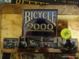 (UBR2) SET OF BICYCLE MILLENNIUM PLAYING CARDS IN COLLECTOR'S TIN WITH 2 UNOPENED SEALED DECKS OF