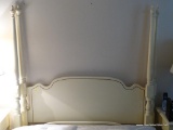 (UBR2) IVORY BASSETT BED FRAME, CAN BE 4-POSTER OR ARCHING CANOPY-STYLE, FITS A FULL SIZE