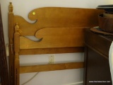 (UBR2) VINTAGE MAPLE HEADBOARD AND FOOTBOARD. IS DISASSEMBLED: 56