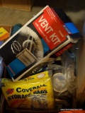 (GAR) BOX LOT: COVERALL STORAGE BAGS, ROPE, TIE-SAC TRASH BAGS, AND MORE!