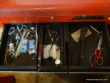 (GAR) CONTENTS OF TOP OF #594: WRENCHES, SCREWDRIVERS, CRAFTSMAN TORQUE WRENCH, ETC.