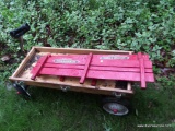 (OUT) RADIO FLYER TOWN AND COUNTRY WAGON WITH ATTACHED BASKET (WOULD BE GREAT FOR MOVING MULCH,