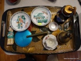 (KIT) LOT OF OCCUPIED JAPAN SMALL FIGURINE, MINIATURE TEA CUP AND SAUCER. INCLUDES AN ART DECO