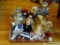 (LR) PORCELAIN DOLL LOT; 12 DOLLS WITH PORCELAIN FACES/HEADS/HANDS/FEET IN AN ASSORTMENT OF OUTFITS
