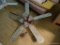 (BR3) CEILING FAN BY DIJINI; 5 BLADES, GREY FINISH, 4-GLOBED LIGHT FIXTURE ATTACHED. DIAMETER: 48