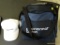 (G) CINCINNATI FAN COOLER BAG WITH 2 CINCINNATI FAN HATS (1 IN BLACK AND 1 IN WHITE), AND LOTS OF