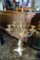 (R2) GOLD PAINTED METAL CANDELABRA; HOLDS 5 CANDLESTICKS AND STANDS 17
