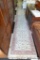 (R4) VERY LONG ORIENTAL STYLE RUNNER IN IVORY AND ROSE: 1' 8