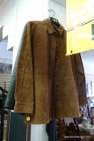 (R1) ALL CLOTHES HANGING NEAR OFFICE: 2 LEATHER COATS, SWEATSHIRT, BUTTON UP SHIRTS, ETC. ALL ARE