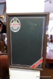 (R1) DOUBLE DIAMOND IMPORTED ENGLISH ALE ADVERTISING CHALKBOARD IN CHERRY FRAME: 18