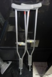 (R1) PAIR OF GREY CRUTCHES ADJUSTABLE FOR HEIGHTS 5'2