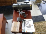 (R2) CELESTRON POWERSEEKER 127EQ TELESCOPE WITH ACCESSORIES; MODEL# 21049, COMES WITH ACCESSORIES,