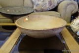 (R2) WOODEN CARVED SALAD BOWL; 20