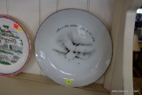 (R3) INTROSPECTS COLLECTIBLE PLATE, MADE IN JAPAN IN 1973. PLATE HAS IMAGE OF A DOVE ON WHITE CHINA