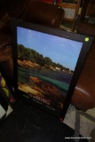 (R2) LARGE MATTE BLACK FRAME WITH GLASS, NEW IN ORIGINAL PACKAGING, MEASURES 20