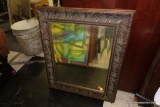 (R2) FRAMED MIRROR BY SILVERWOOD PRODUCTS OF LITTLE ROCK, AK. MIRROR MEASURES 22