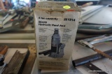 (BACK) 4 TON CAPACITY SEARS HYDRAULIC HAND JACK. IN THE ORIGINAL BOX!