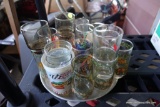 (BACK) NOVELTY RETRO GLASSWARE LOT; INCLUDES 