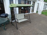 (OUT) COVERED SWING WITH ALUMINIUM FRAME AND STRIPED SEAT: 60