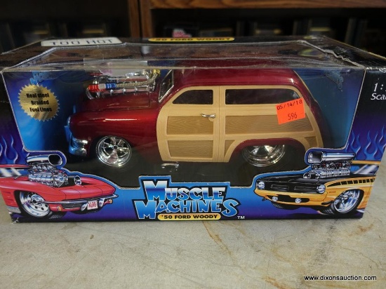 (SR1) MUSCLE MACHINES 1:18 SCALE 1950 FORD WOODY. IN THE ORIGINAL PACKAGE
