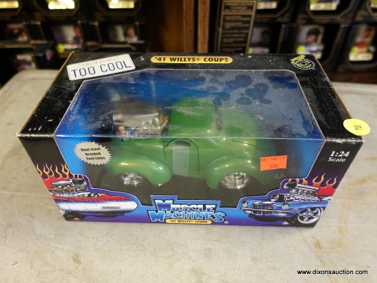 (SR1) MUSCLE MACHINES 1:18 SCALE 1941 WILLYS COUPE. IN THE ORIGINAL PACKAGE
