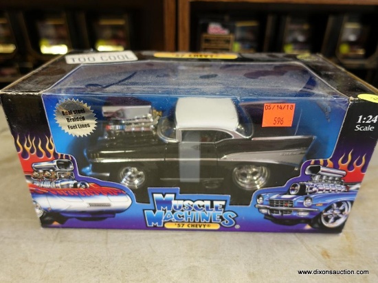 (SR1) MUSCLE MACHINES 1:18 SCALE 1957 CHEVY BEL AIR. IN THE ORIGINAL PACKAGE