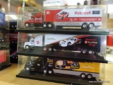 (SR1) LOT OF THREE 1:87 SCALE DIE CAST TRANSFERS AND TRAILERS: 1 FORD MOTORCRAFT (1 OF 5,000), 1
