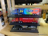 (SR1) LOT OF THREE 1:87 SCALE DIE CAST TRANSFERS AND TRAILERS: 1 DU PONT (1 OF 15,000), 1 MCDONALDS