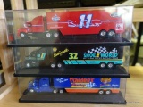 (SR1) LOT OF THREE 1:87 SCALE DIE CAST TRANSFERS AND TRAILERS: 1 AMOCO (1 OF 15,000 AND IS SIGNED),