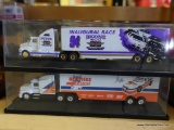 (SR1) LOT OF TWO 1:87 SCALE DIE CAST TRANSFERS AND TRAILERS: 1 INAUGURAL RACE (1 OF 15,000), 1