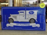 (SR1) BRAND NEW IN THE BOX 1:25 SCALE DIE CAST 1931 FORD PICKUP BANK