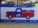 (SR1) BRAND NEW IN THE BOX 1:25 SCALE DIE CAST 1940 FORD TANKER TRUCK BANK ADVERTISING CITGO