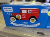 (SR1) BRAND NEW IN THE BOX 1:25 SCALE DIE CAST LIMITED EDITION (1992) #3 FORD MODEL A DELIVERY TRUCK