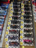 (SR2) LOT OF 21 RACING CHAMPIONS STOCK CARS WITH COLLECTIBLE CARDS AND DISPLAY STANDS