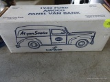(SR2) ERTL 1:25 SCALE 1940 FORD AMOCO PANEL VAN DIE CAST BANK. BRAND NEW IN THE BOX.