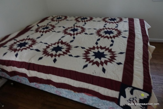 (BD4) VINTAGE FEDERAL STYLE QUILT THESE ARE ALL APPROXIMATELY THE SAME SIZE 68 X 86"