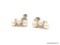 10KT WHITE GOLD 1940 ERA PEARL AND DIAMOND EARRINGS. TOTAL WEIGHT 5.7 GRAMS