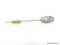 STERLING SILVER - .925 UNISEX VINTAGE TURQUOISE STICK PIN.