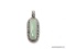 STERLING SILVER - .925 LADIES JADE AND MARCASITE PENDANT.