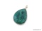 82.10 CT PEAR-SHAPED EMERALD SET IN A STERLING SILVER (.925) PENDANT. MEASURES: 48 X 29 X 10 MM