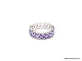 LADIES 3.5 CT AMETHYST ETERNITY BAND SIZE 6.5