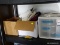 (GAR) SHELF LOT; INCLUDES BOX OF GOLF/ BASEBALL HATS AND 3-DRAWER STERILITE CONTAINER.